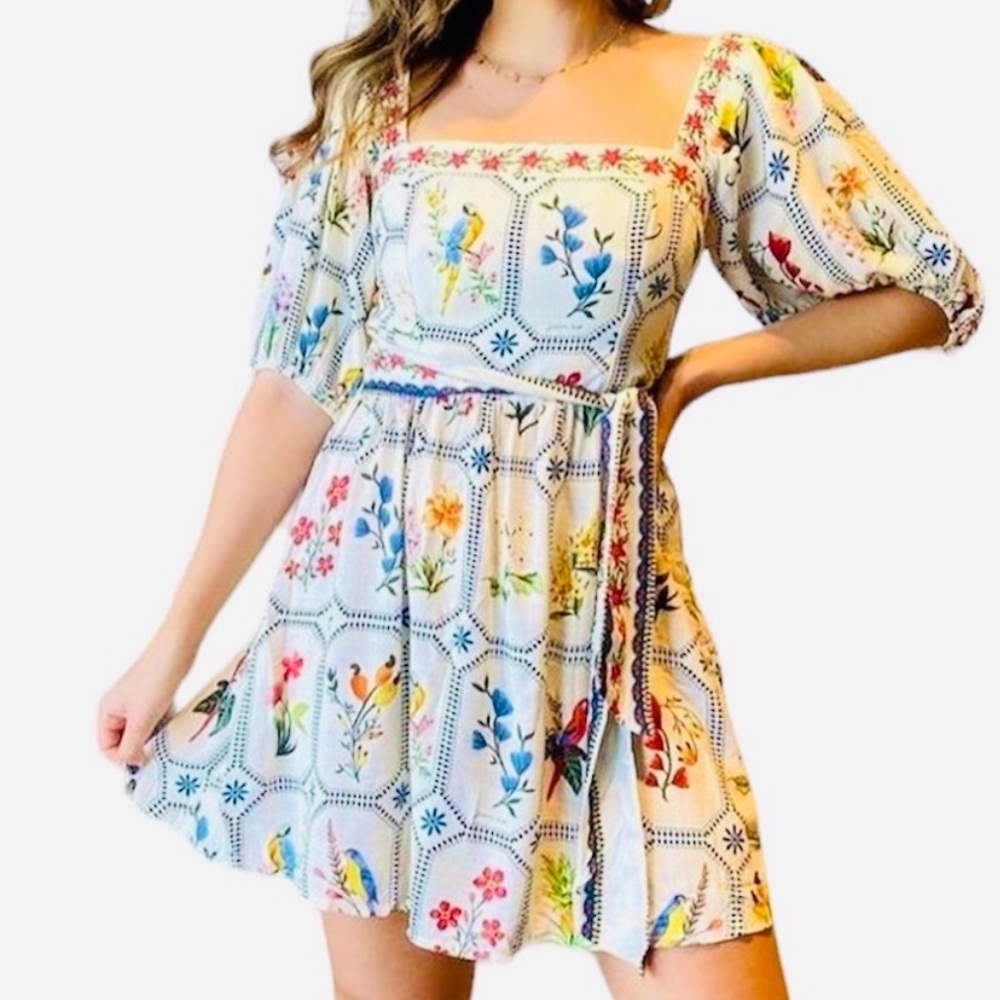FARM Rio Floral Patterned Dress - Multicolor